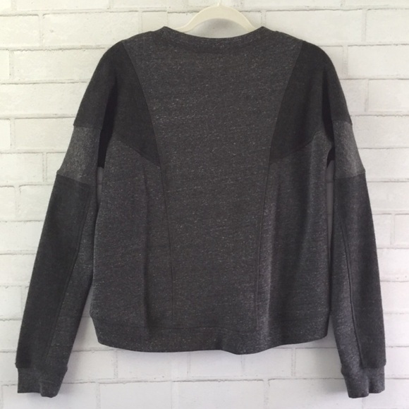 ALO Yoga Heathered Grey Black Rapids Sweatshirt Size XS. - Picture 6 of 8